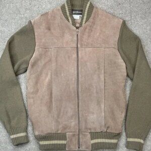 Burdines‎ Florida Vintage Men's Brown Suede Sweater Jacket Size Medium